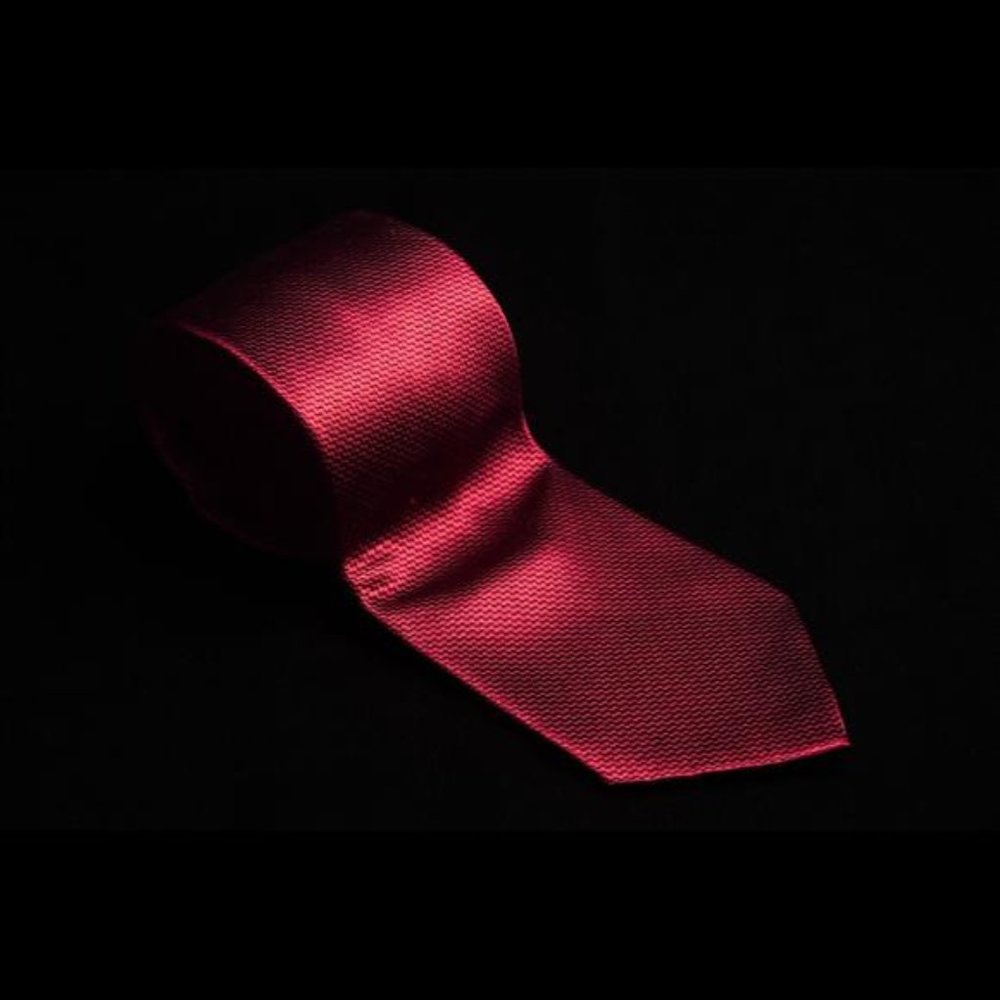 Banana Republic - Red Basket Weave 100% Silk Neck Tie 3"W x 57"L